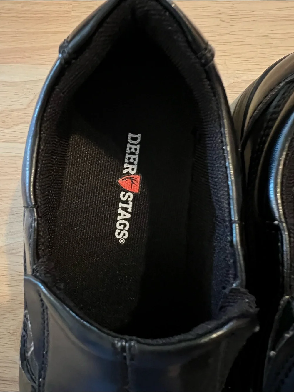 Deer Stags Boys Black Slip-On Dress Shoes Size 5M Square toe